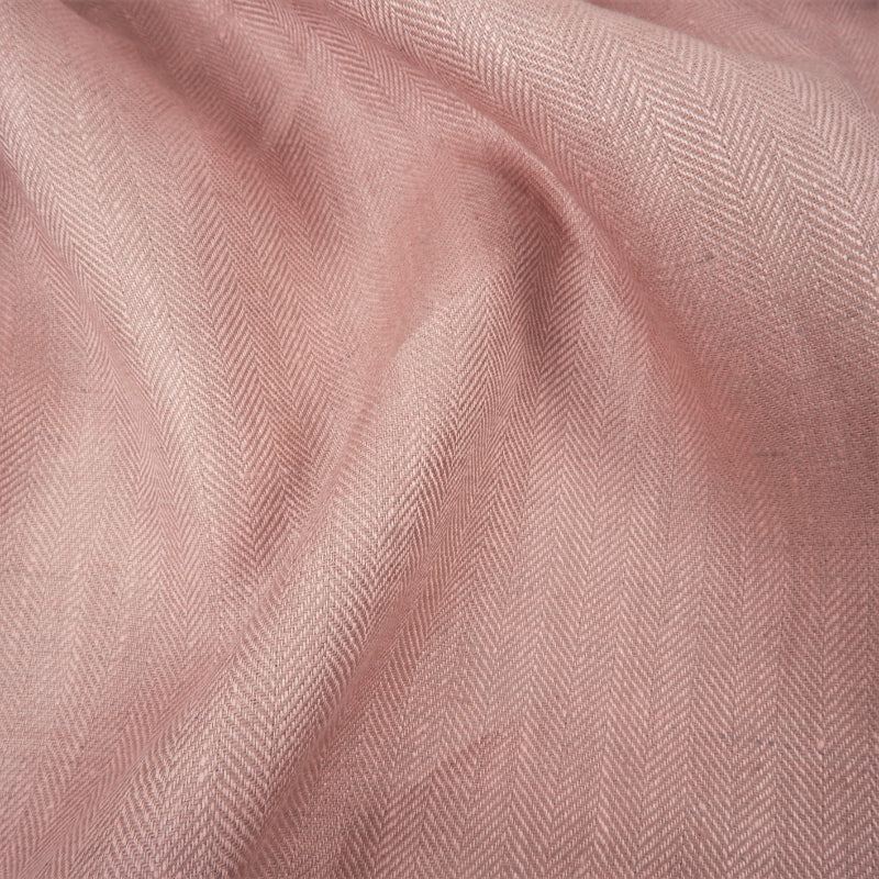 Herringbone - Dusty rose - linen fabric - 585M