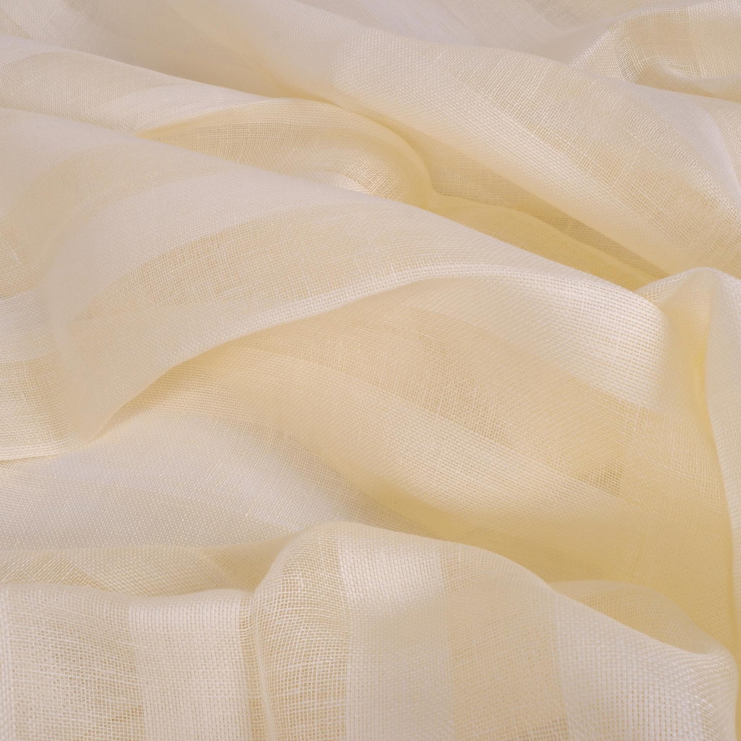 Sheer striped linen fabric - beige - wide - 9959P