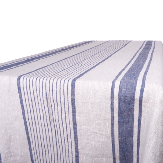 Village Navy - linen tablecloth