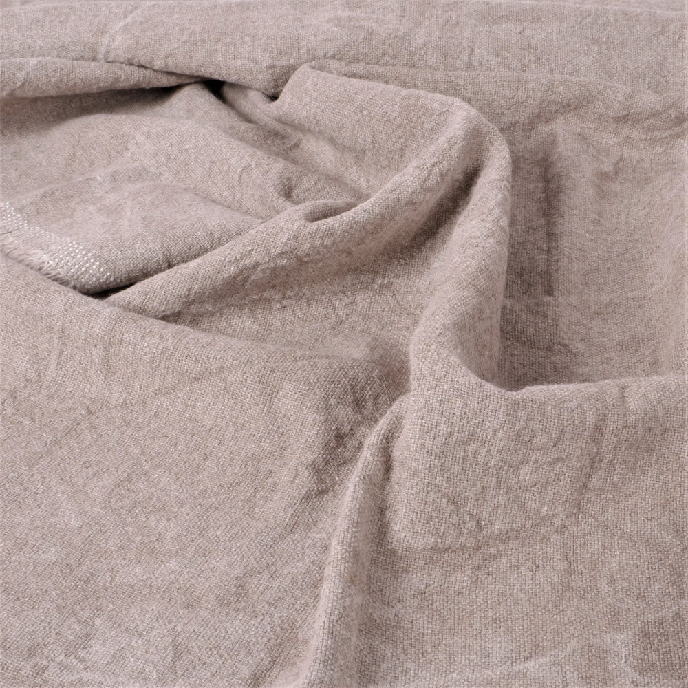 Extra heavy - Dense - natural linen fabric - prewashed - 8837W