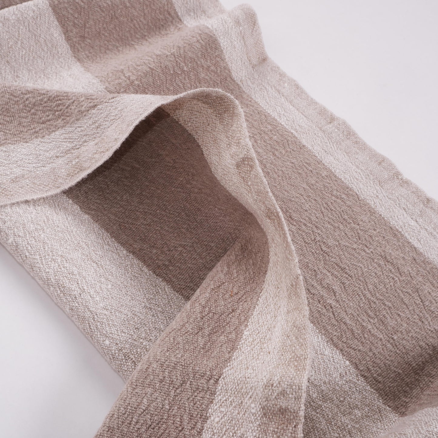 Brown natur - sack weave - linen fabric - Tuscany - 040A