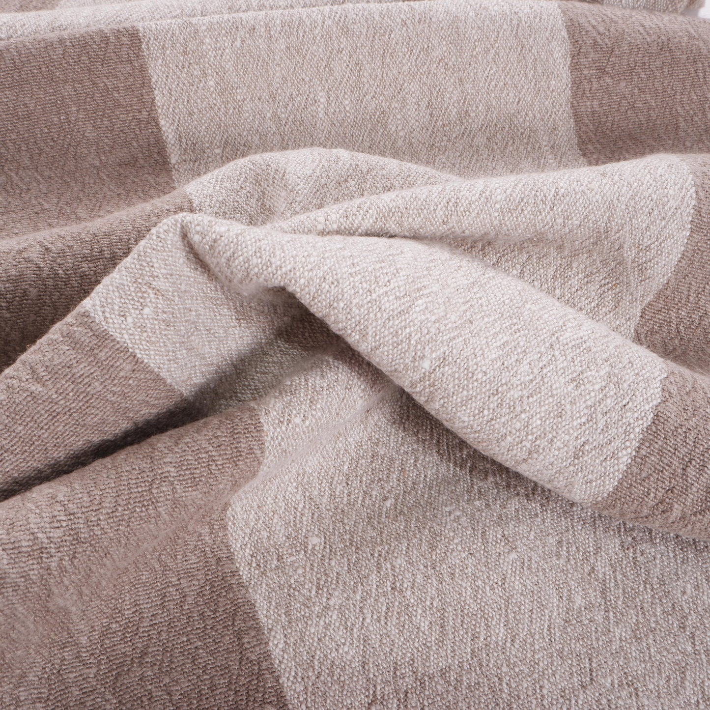 Brown natur - sack weave - linen fabric - Tuscany - 040A