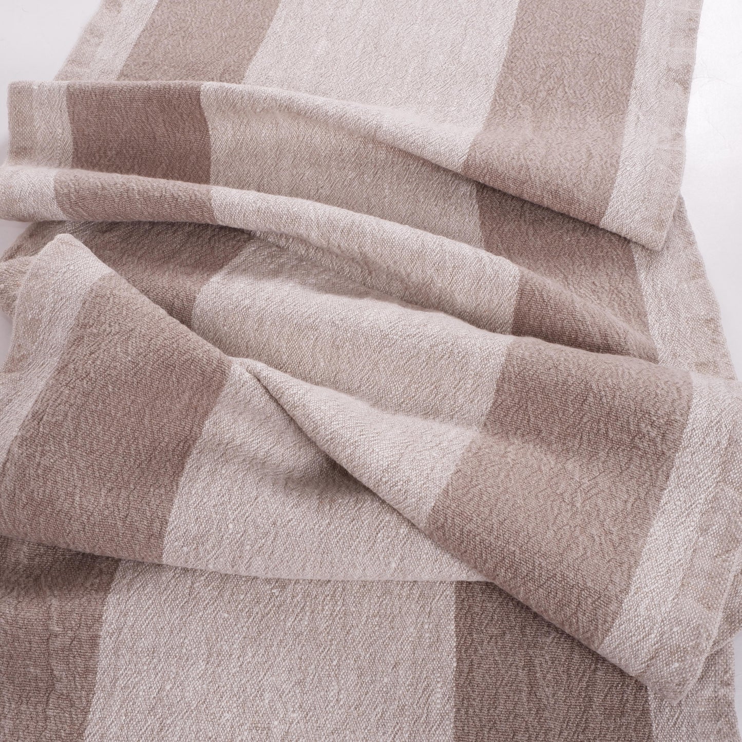 Brown natur - sack weave - linen fabric - Tuscany - 040A
