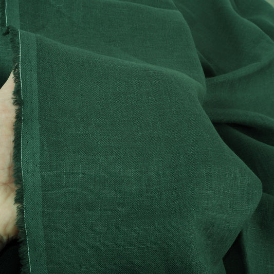 Hunter green- linen fabric - 180g/² - 594M