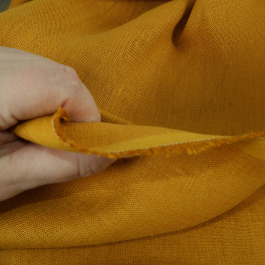 Mustard - linen fabric - 230g/² - 635M