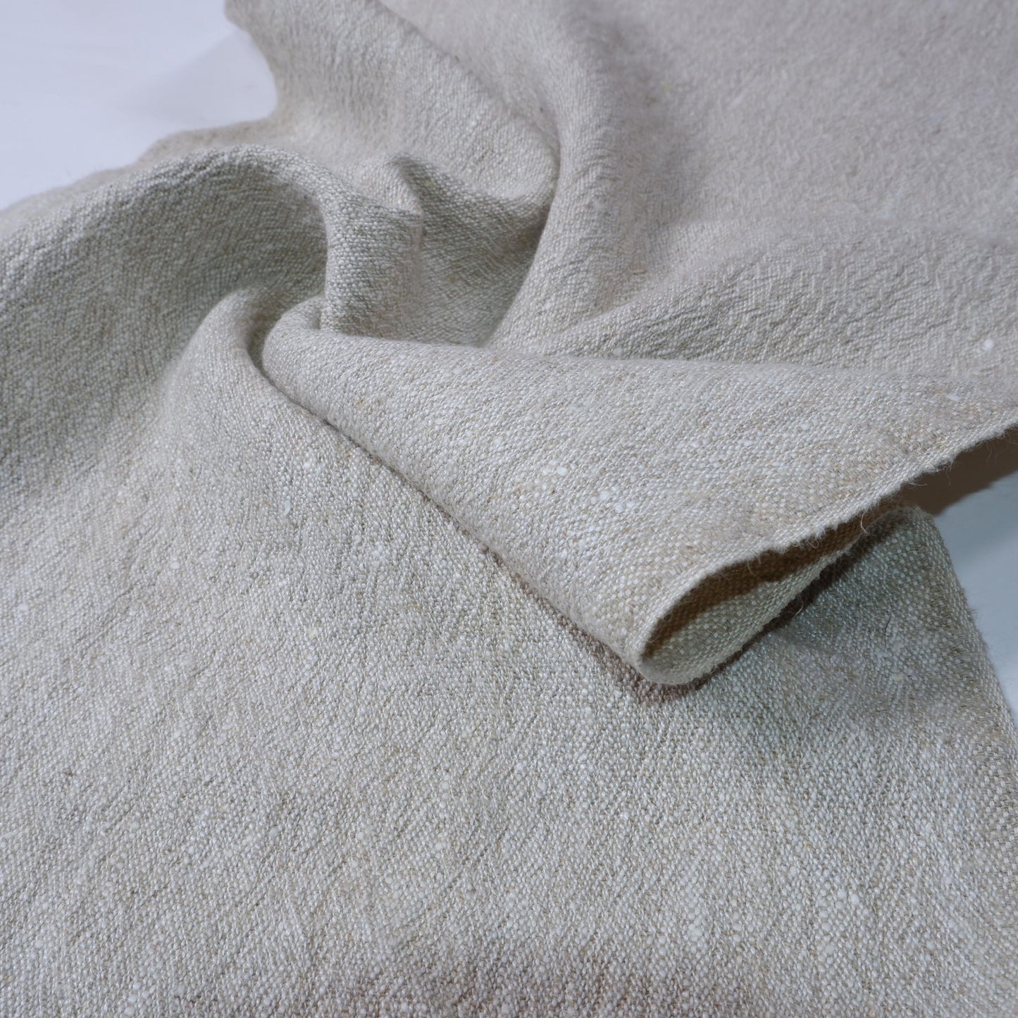 Natur - oatmeal - sack weave - linen fabric - 045A
