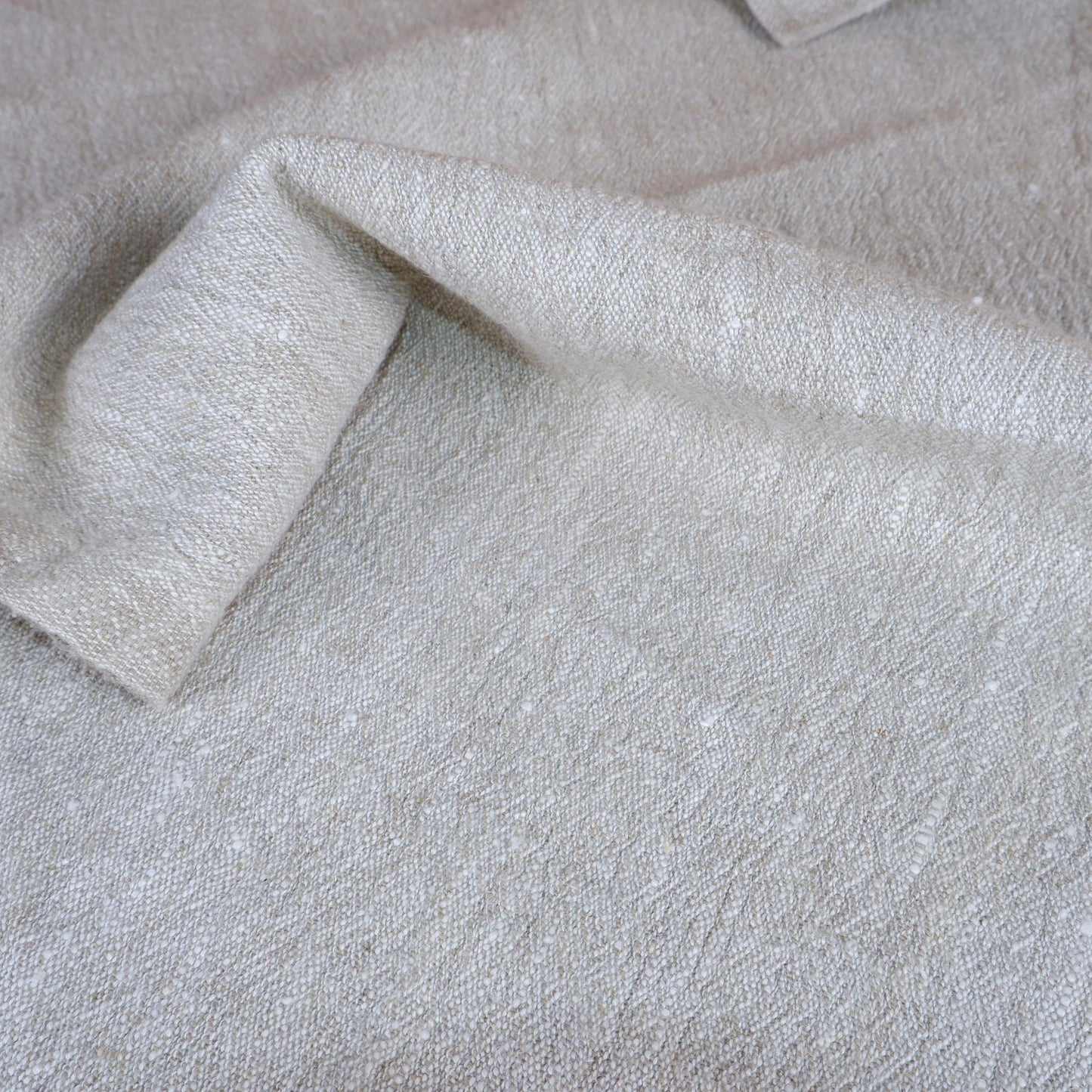 Natur oatmeal - sack weave linen fabric - 045A