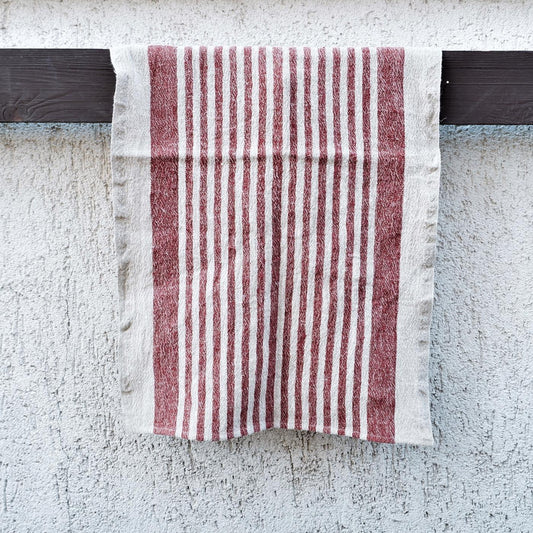 Red wine stripes - Kitchen towel