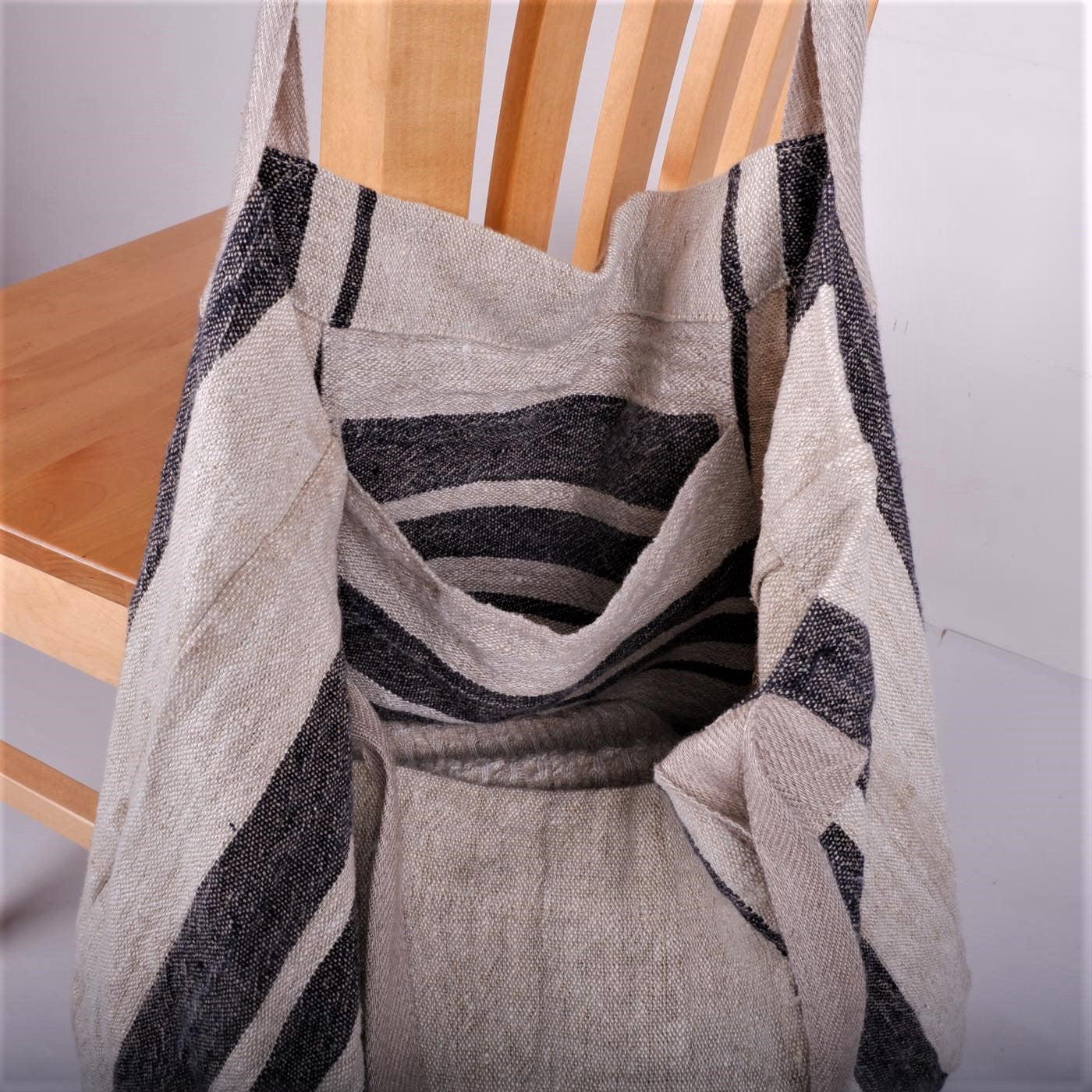 Shopping bag - Black stripes