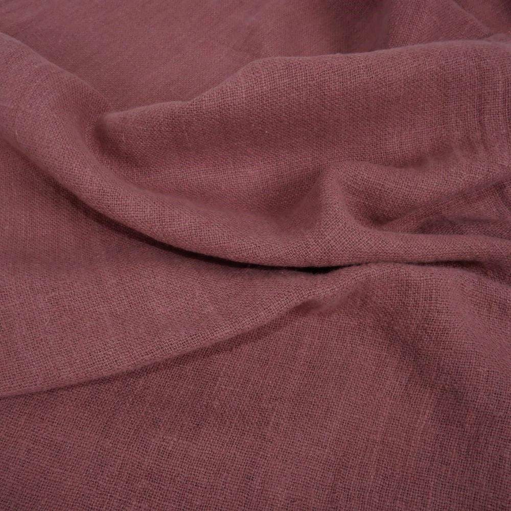 Fluffy linen fabric - punch pink- 6550SH