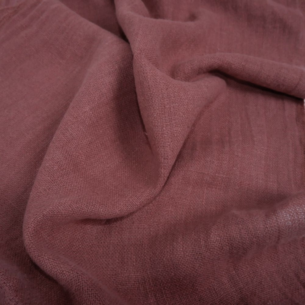 Fluffy linen fabric - punch pink- 6550SH