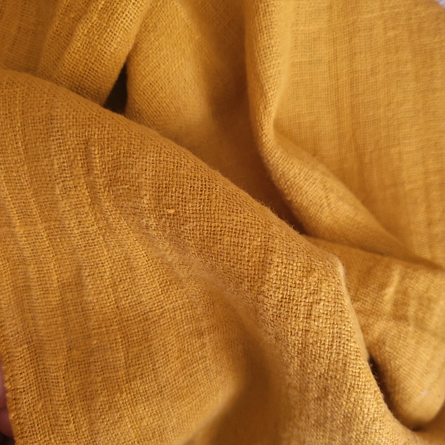 Fluffy linen fabric - Mustard - 6571SH