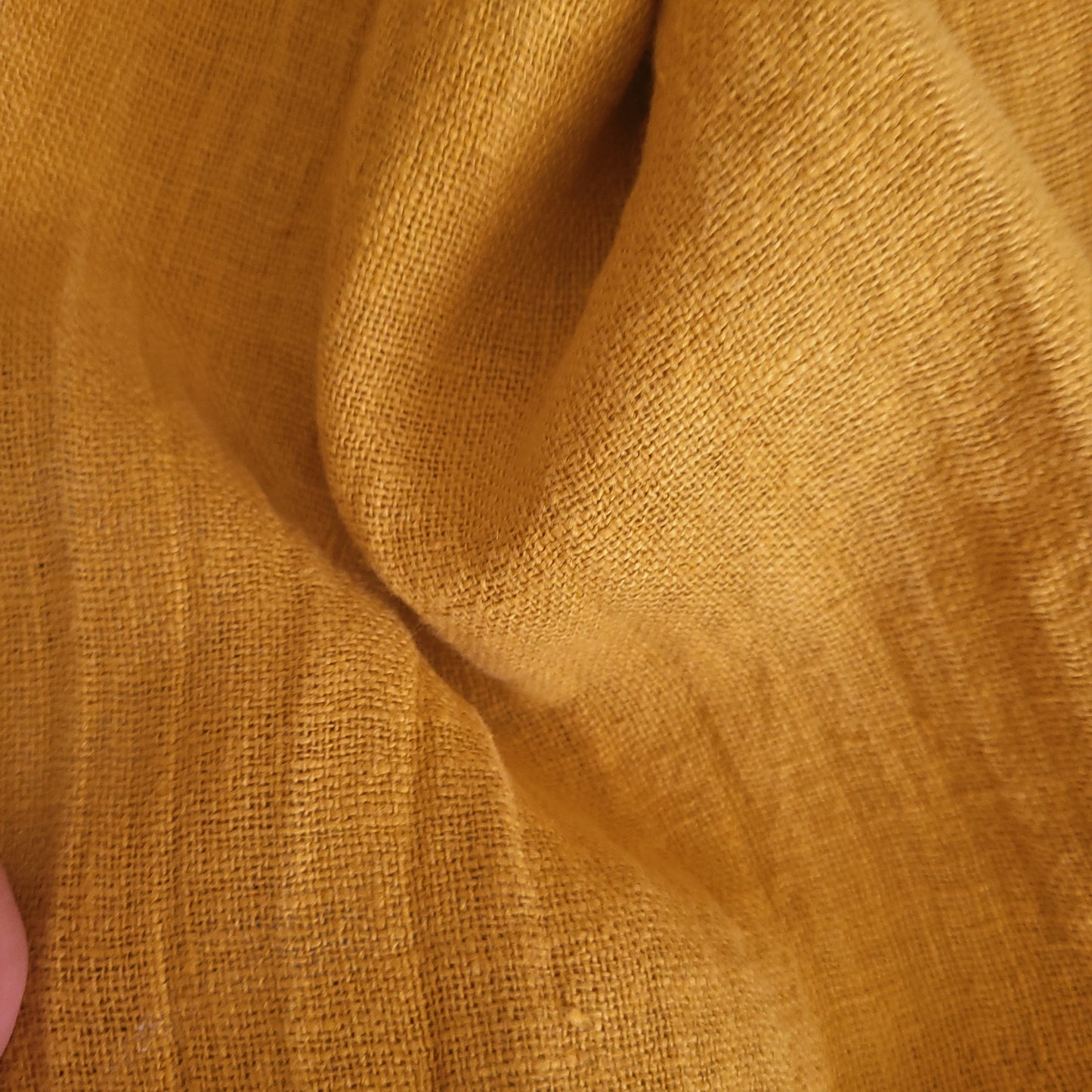 Fluffy linen fabric - Mustard - 6571SH