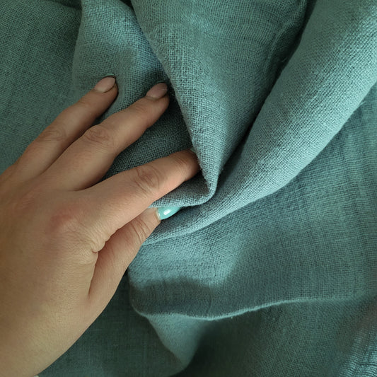 Fluffy linen fabric - Mineral blue - 6373 SH