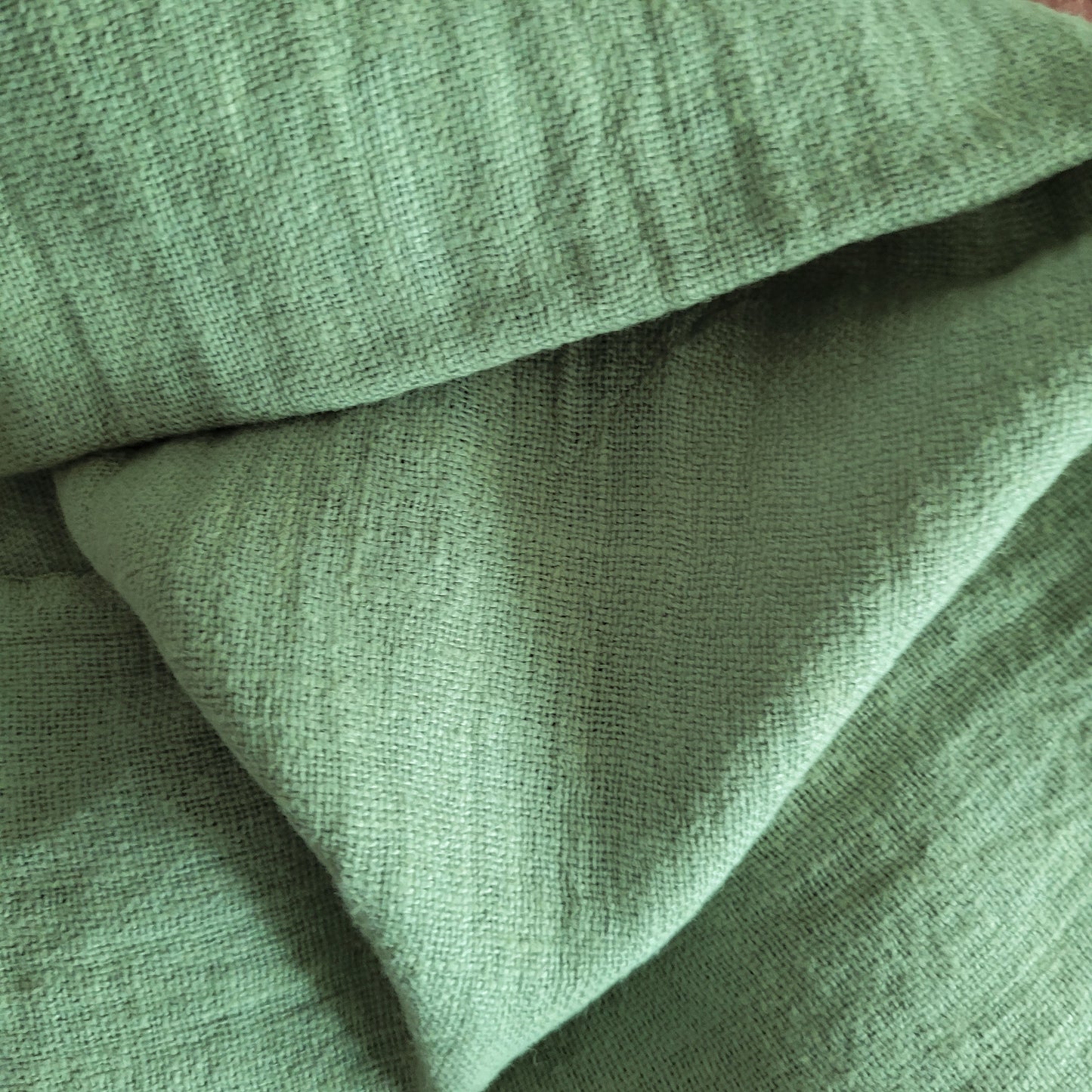 Fluffy linen fabric - Calm green - 6580SH