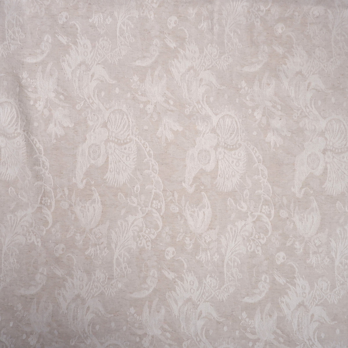Natur Jacquard linen fabric - 9930