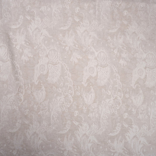 Natur Jacquard linen fabric - 9930