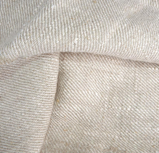 Twill oatmeal natur - prewashed - linen fabric - 563W
