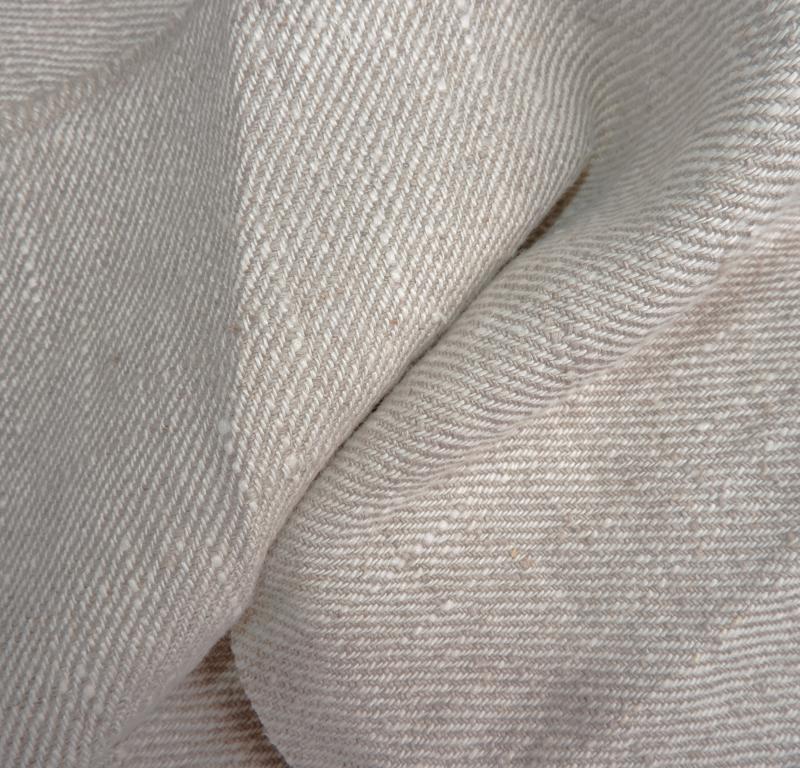 Twill oatmeal natur - prewashed - linen fabric - 563W