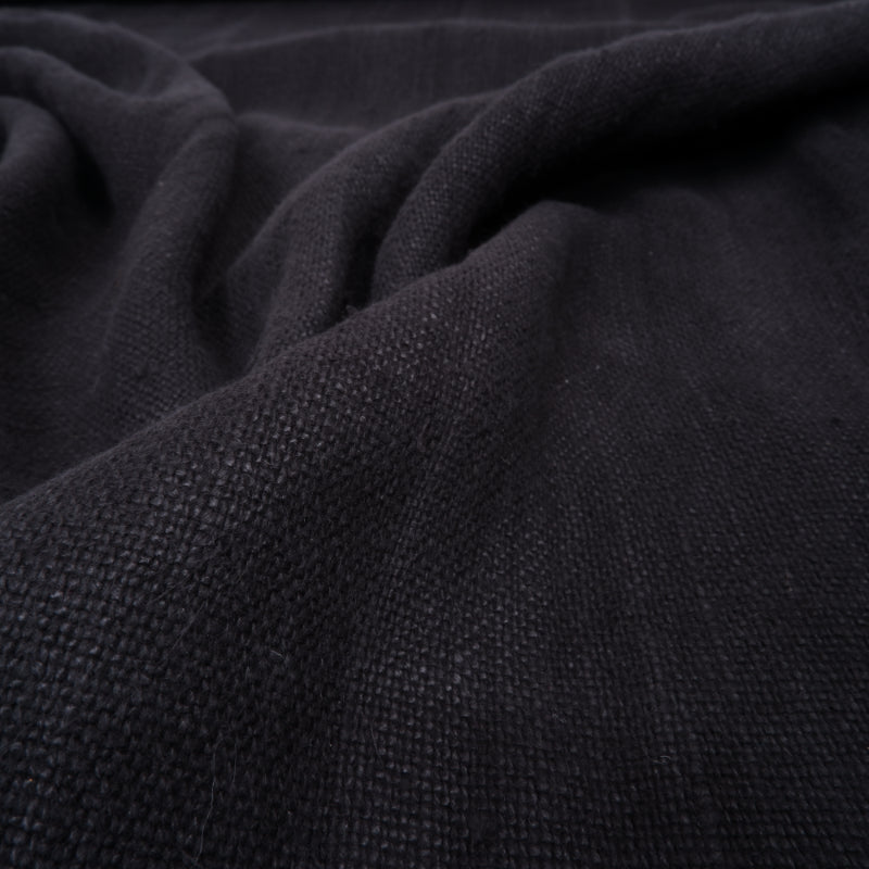 ASAKA - Extra heavy - Black linen fabric - prewashed - 9940W