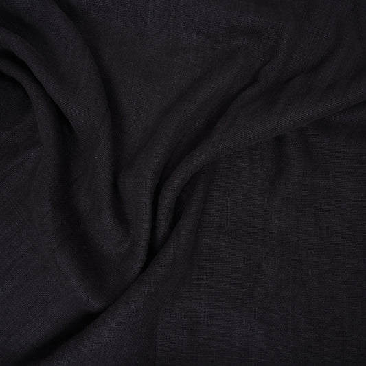 ASAKA - Extra heavy - Black linen fabric - prewashed - 9940W