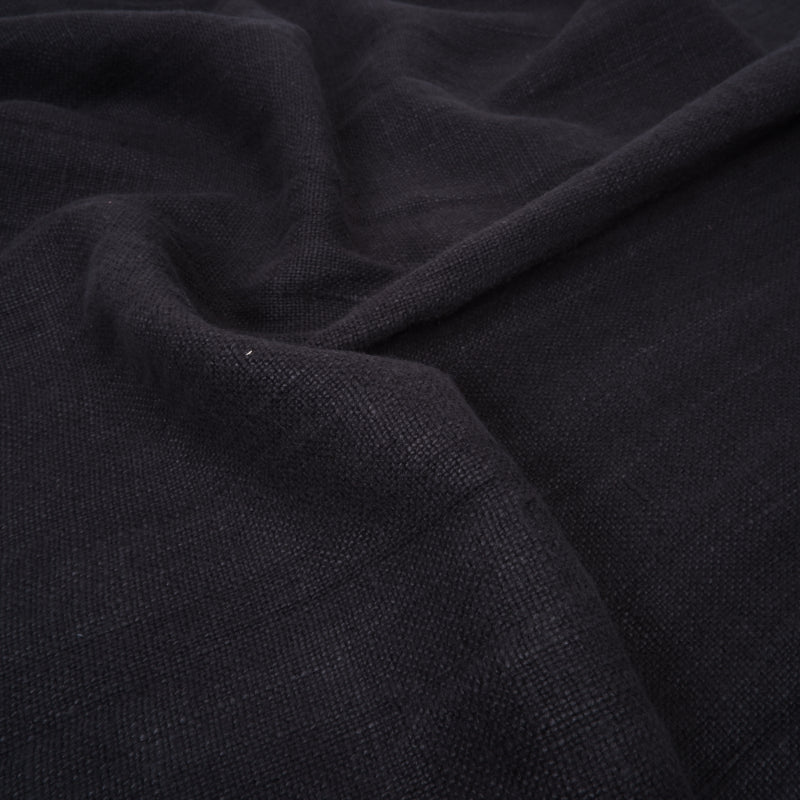 ASAKA - Extra heavy - Black linen fabric - prewashed - 9940W