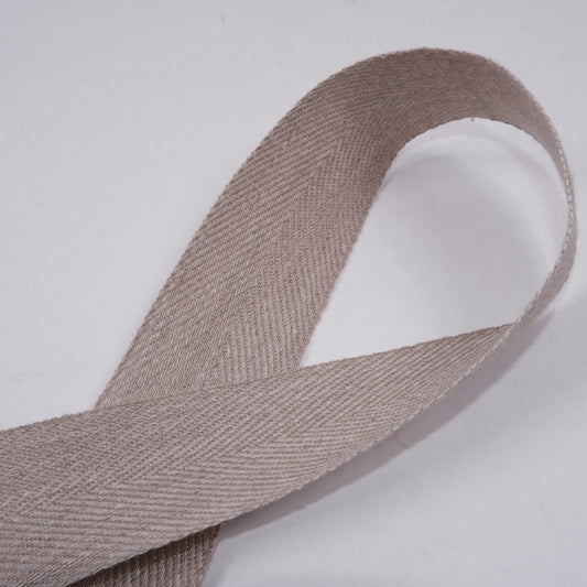 LORI - Woven Webbing Tape in broken twill - Natur - 1957G