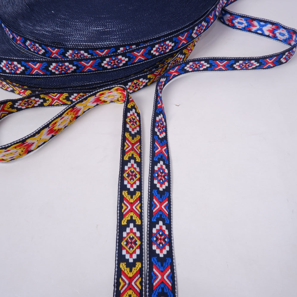 Folk art trim - NATIVE Blue 20mm