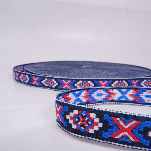 Folk art trim - NATIVE Blue 20mm