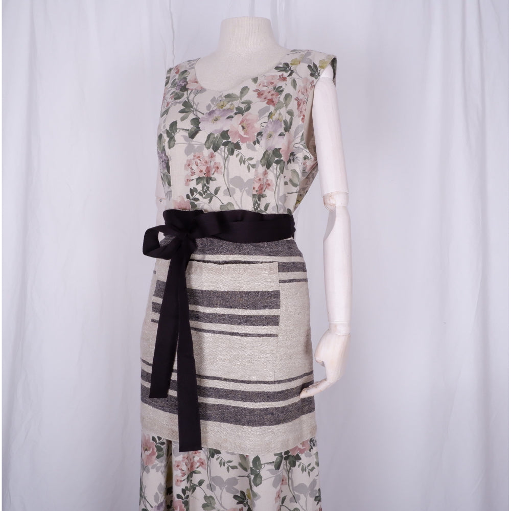 Natural - French stripes - Cafe apron