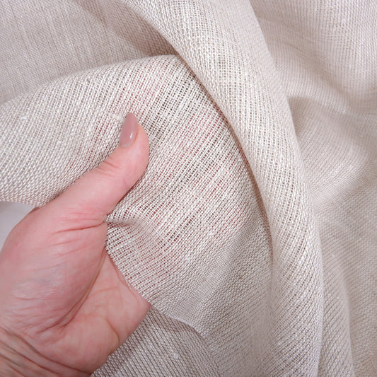 Natur melange - medium sheer linen fabric - T012M