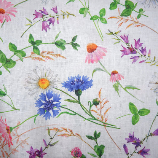 Wildflowers - digital printed linen fabric - T014M