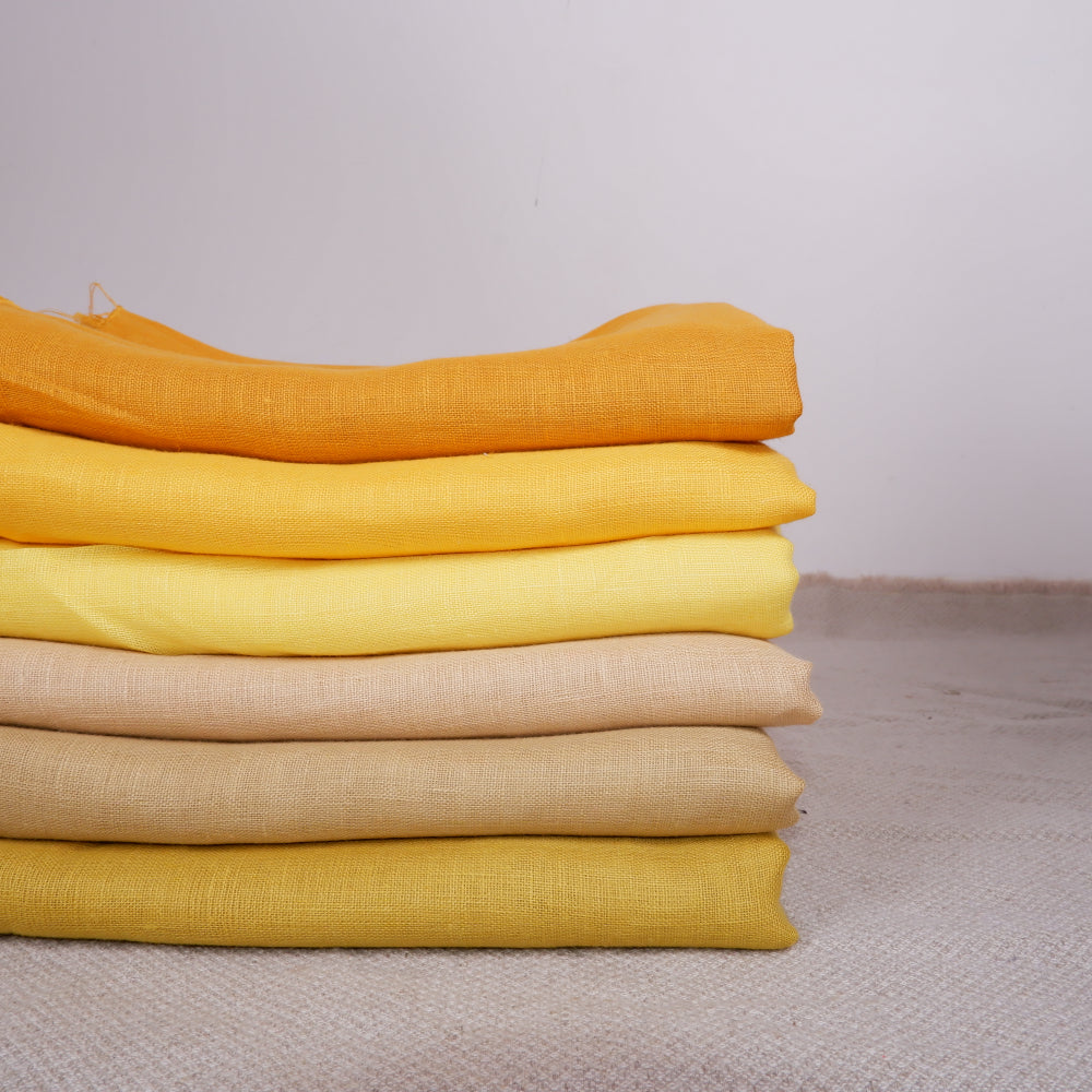 Shades of yellow - Sheer linen fabric