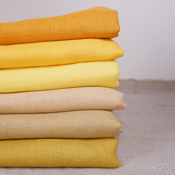 Shades of yellow - Sheer linen fabric