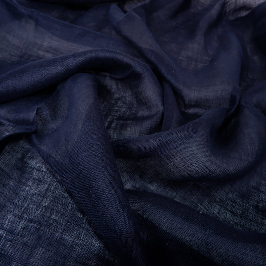Sheer linen fabric - Denim- 140SH - 389SH