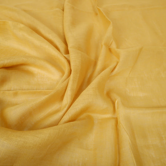 Sheer gauze - linen fabric - Chaki yellow - 9960P