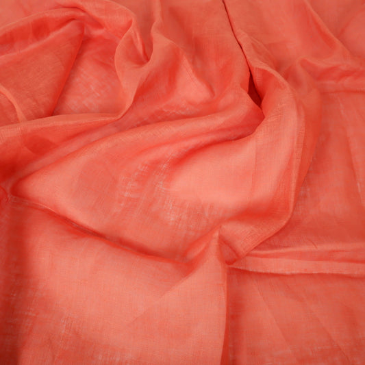 Sheer linen fabric - Fire Orange - 334SH