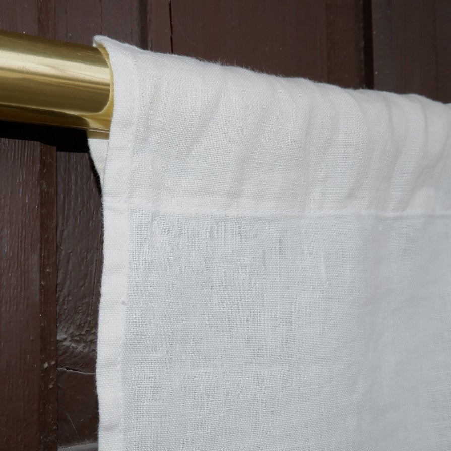 Kitchen valance curtains - Offwhite with natural lace