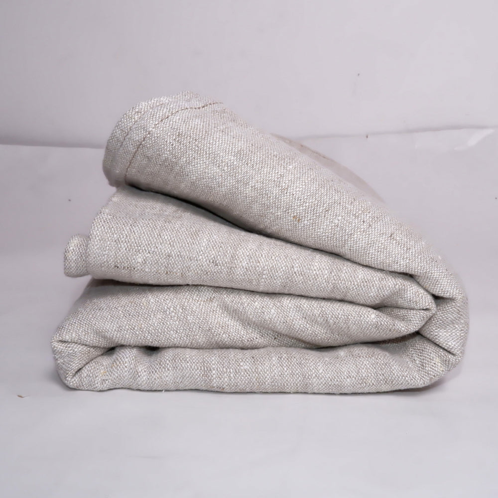 Oatmeal - linen bed sheet