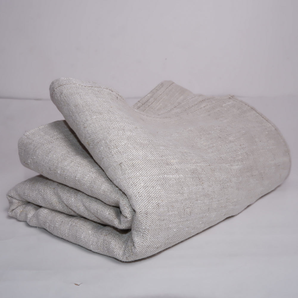 Oatmeal - linen bed sheet