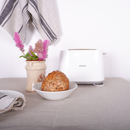 Multistripes - linen toaster cover