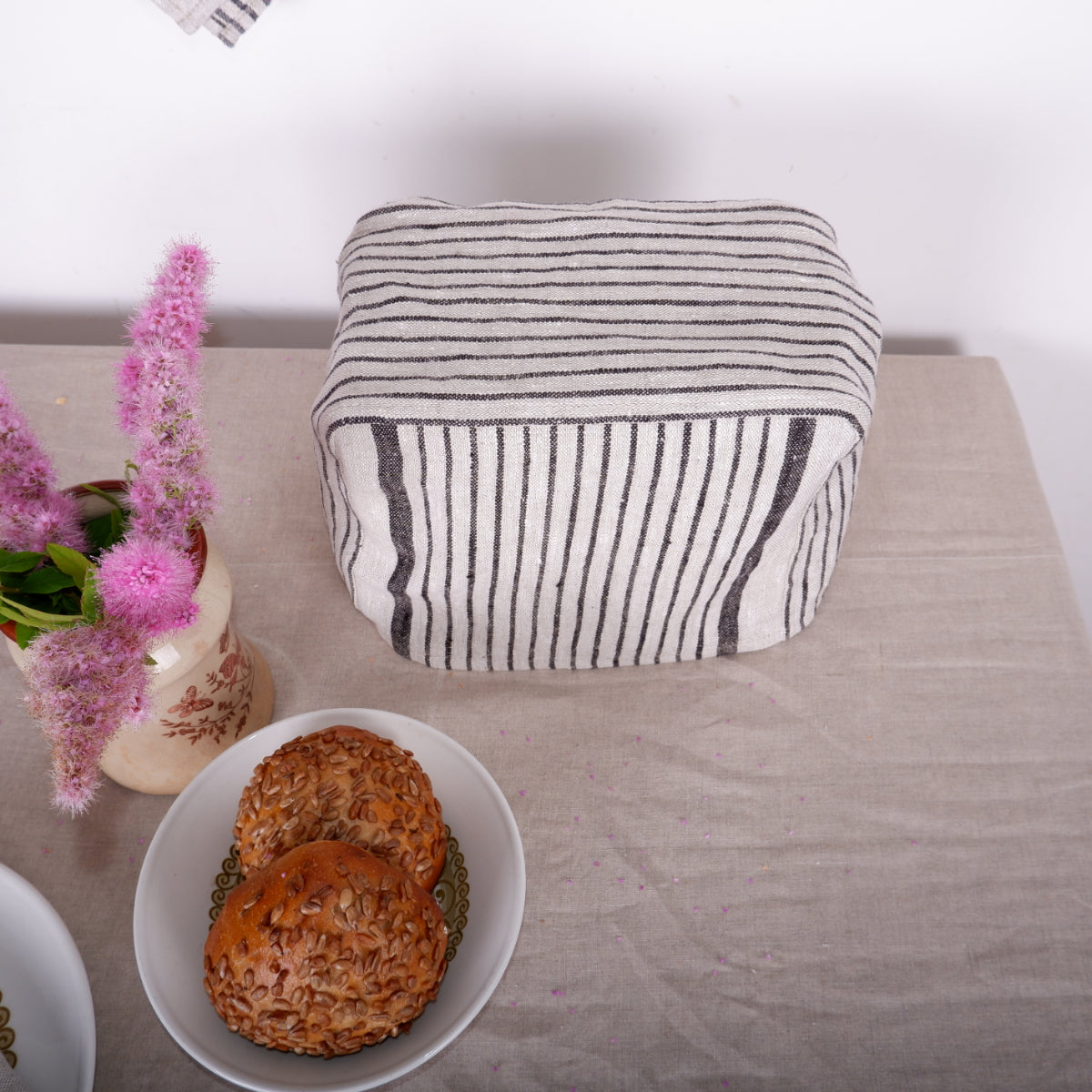 Multistripes - linen toaster cover