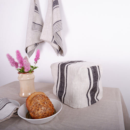 Stripes - linen toaster cover