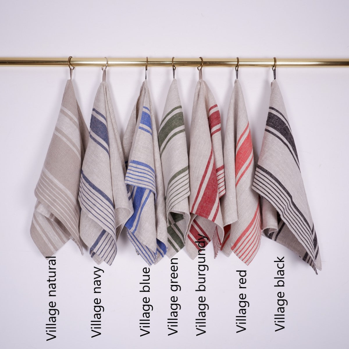 Village stripes - linen kitchen towel