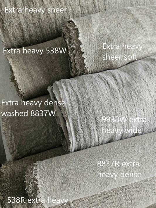 Extra heavy natural linen fabrics