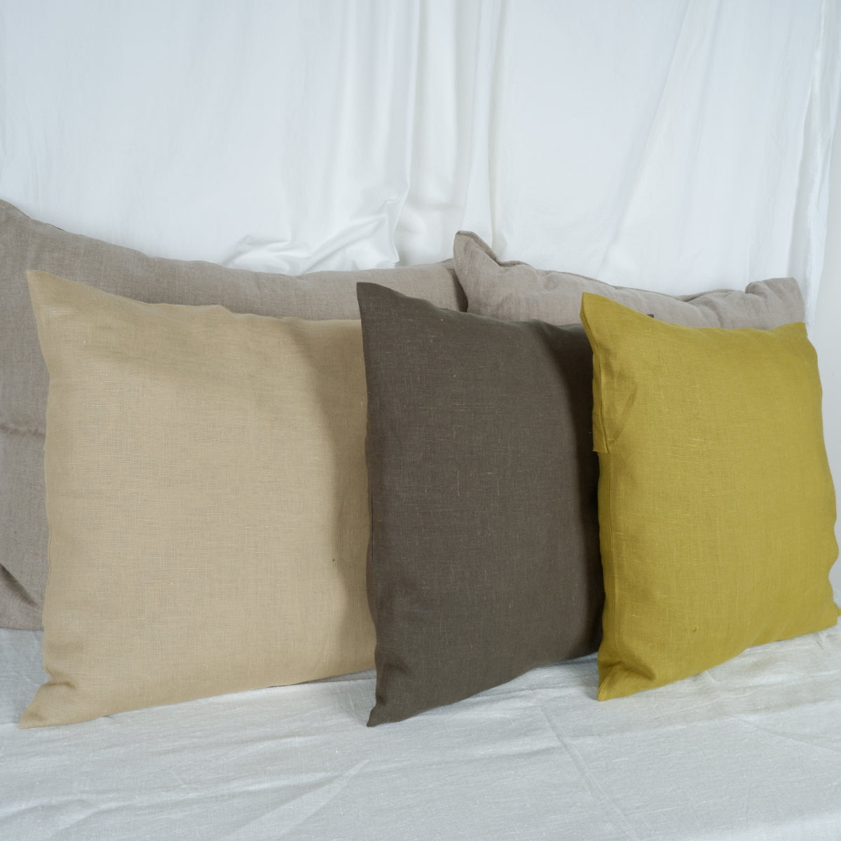 Sand - linen cushion cover