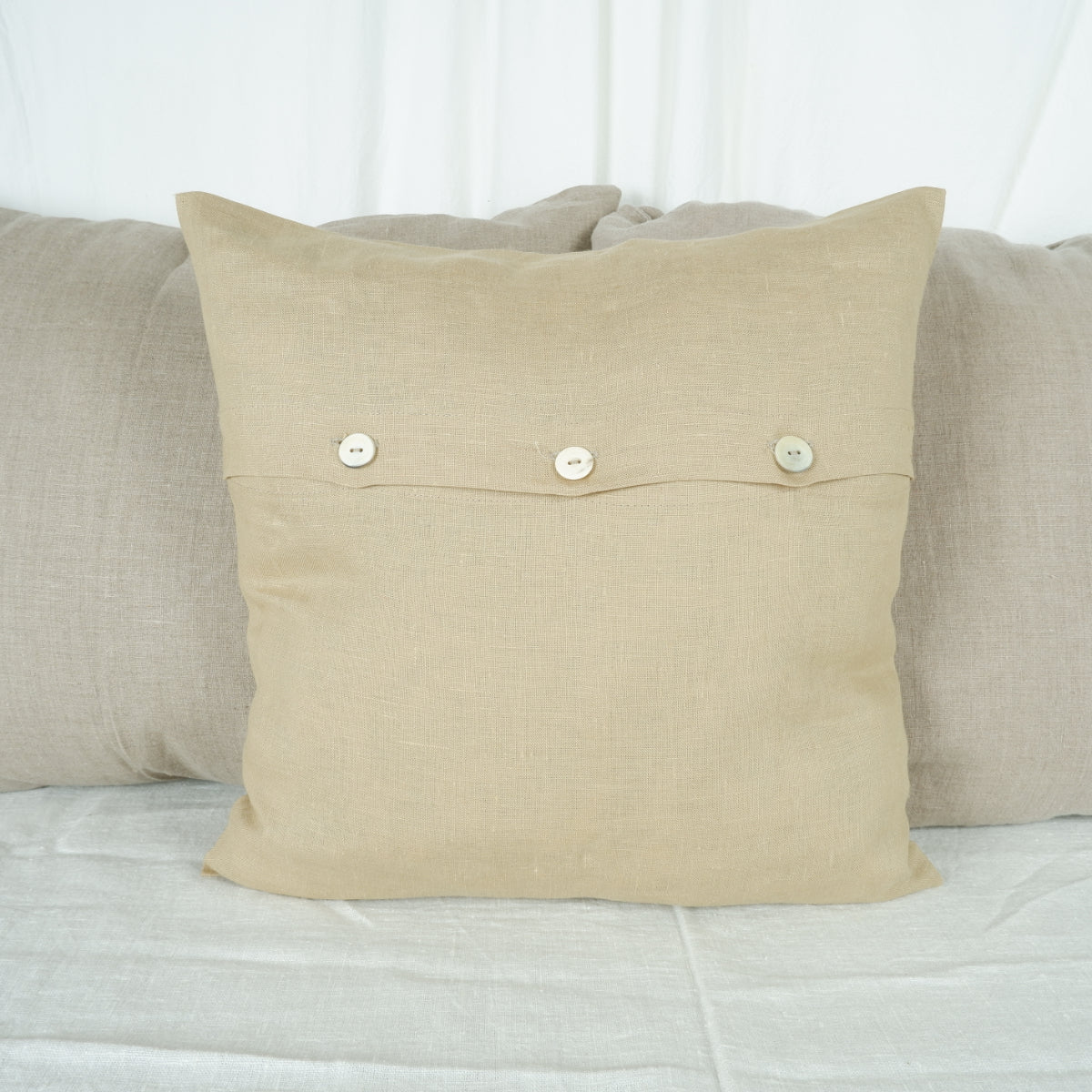 Sand - linen cushion cover