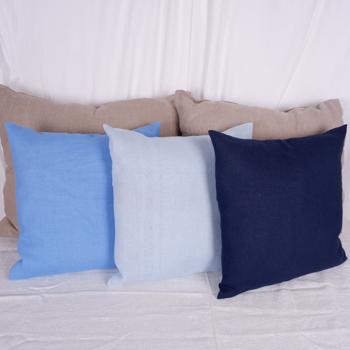 Sky blue - linen cushion cover