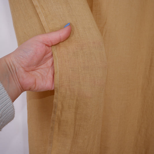 Sand - Sheer Linen curtain - with rod pocket