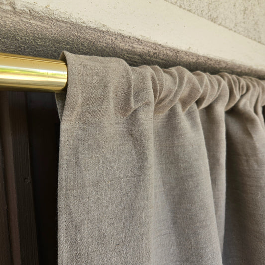 Linen curtain - with rod pocket